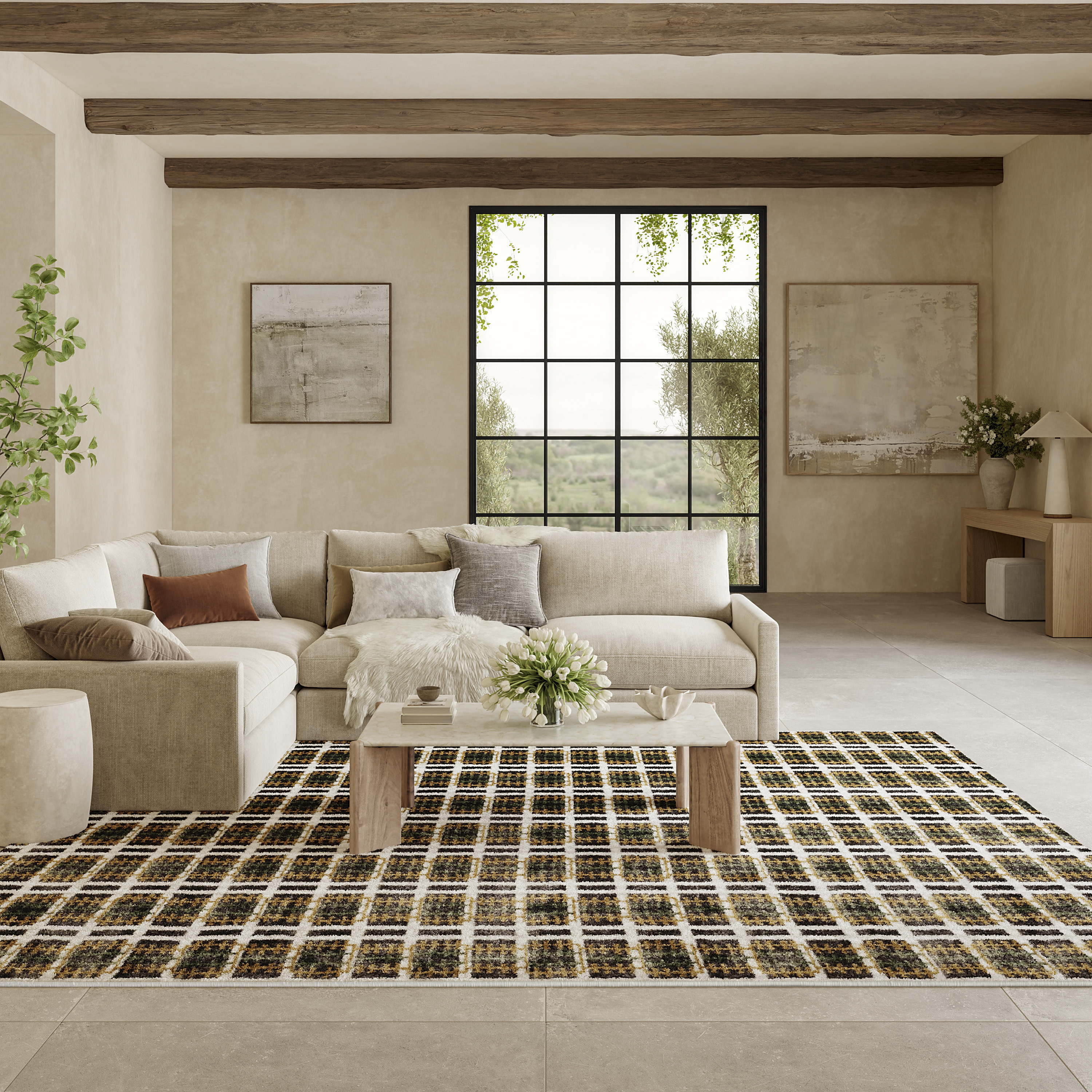 Nourison Nordic 8' x 10' Charcoal Multicolor Modern Indoor Rug