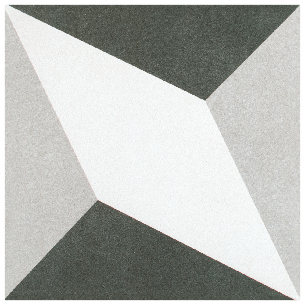 Twenties Diamond 7-3/4 in. x 7-3/4 in. Ceramic Floor and Wall Tile