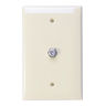 Midway Video Wallplate (Nylon), F-Connector, Light Almond