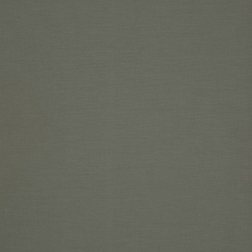 Olive-green textured fabric blind, fully lowered and smoothing light; fills the frame with a subtle horizontal weave, suggesting dim indoor lighting and no visible outside view.