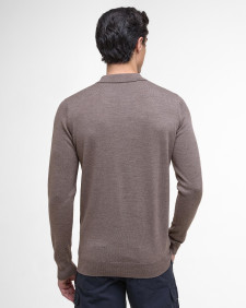 Polo Merlin in lana merino Dark Brindle