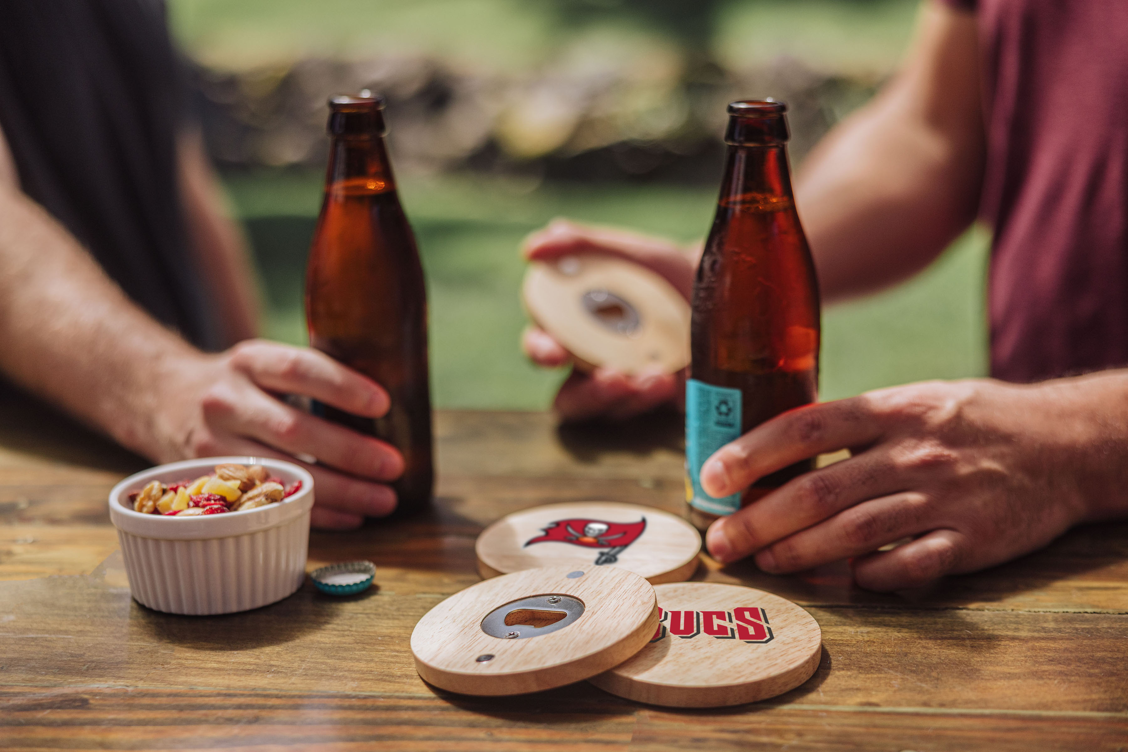 Tampa Bay Buccaneers - Coasters with Bottle Openers Set of 4