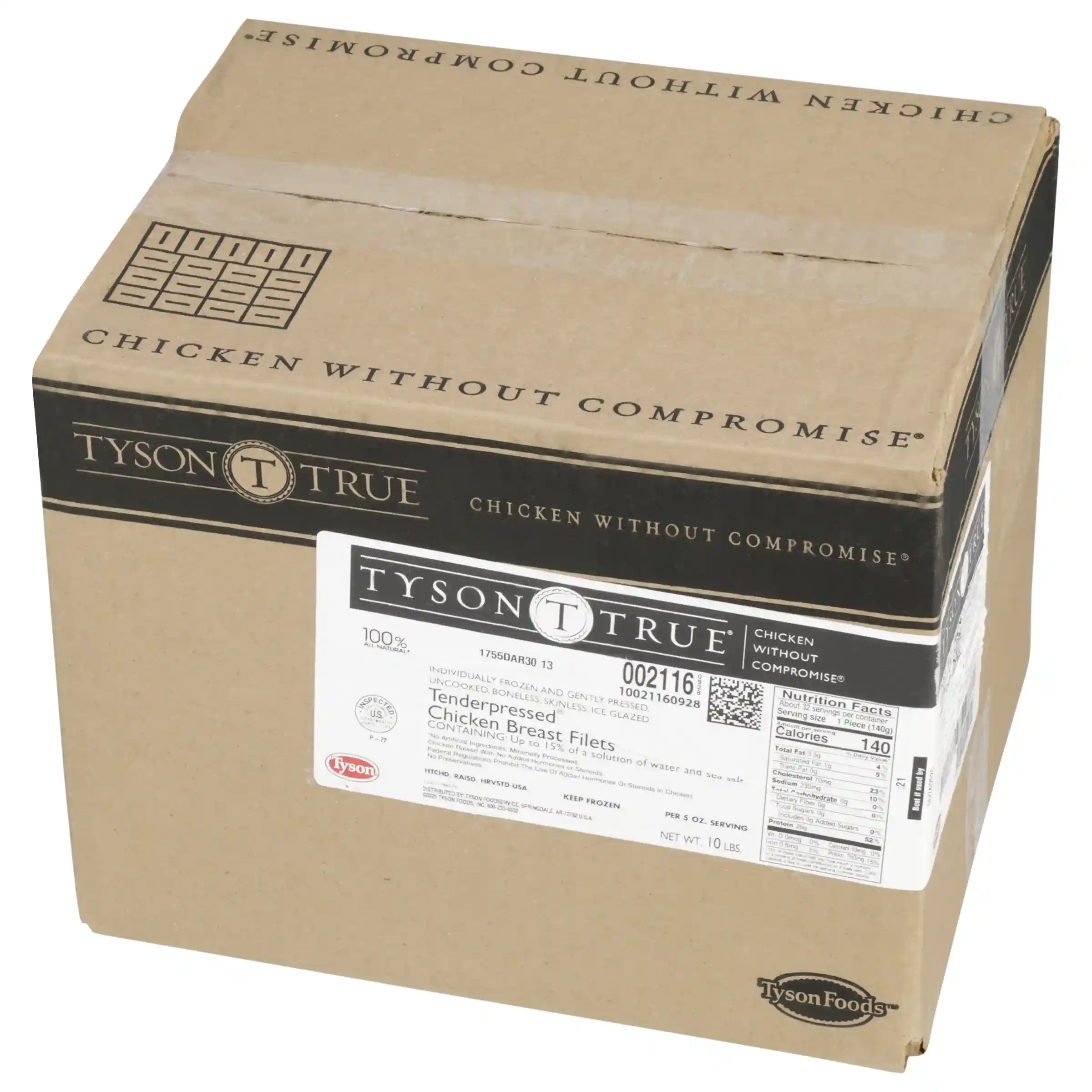 Tyson True® Tenderpressed® IF Unbreaded Boneless Skinless Chicken Breast Filets, 5 oz._image_5