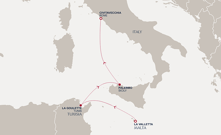 Itinerary map