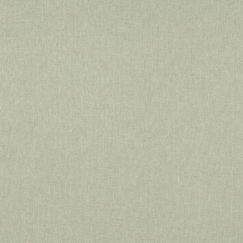 Herringbone-patterned wallpaper covers the entire frame, repeating narrow chevrons; muted sage-gray color, evenly lit flat surface with fine woven texture.