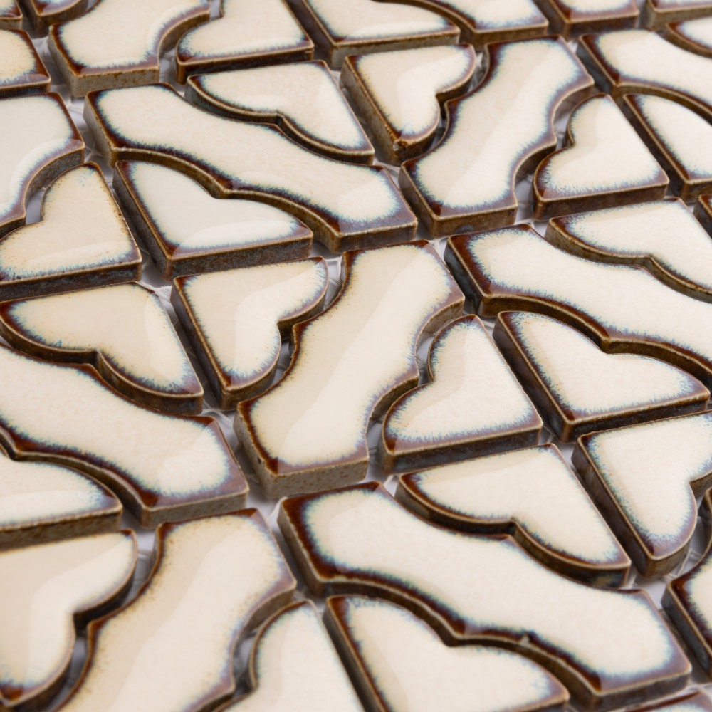 Hudson Tower Beige 12 in. x 12 in. Porcelain Mosaic Tile