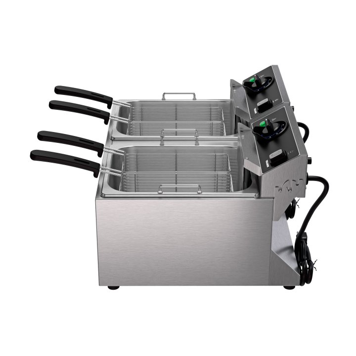 208-240-Volt 10 lb. standard-duty double-well countertop fryer