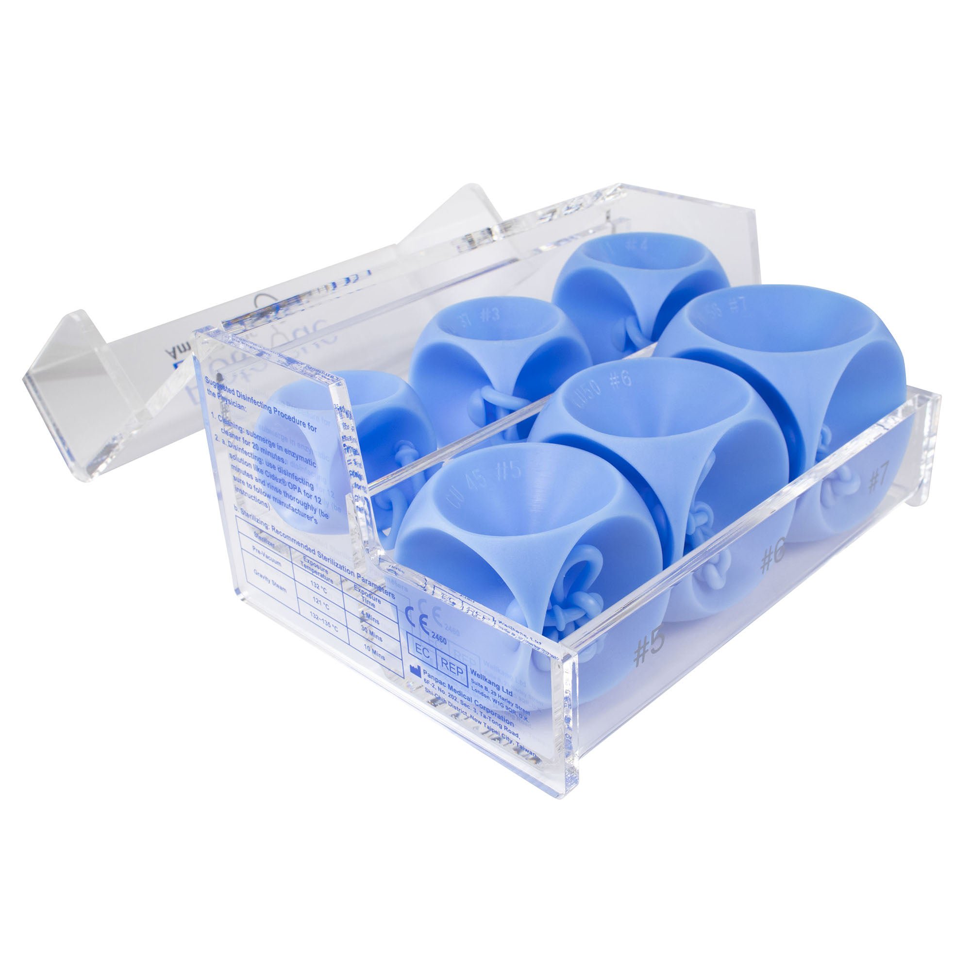 Cube Pessary Fitting Set, Size 2 to 7, 33 to 56 mm