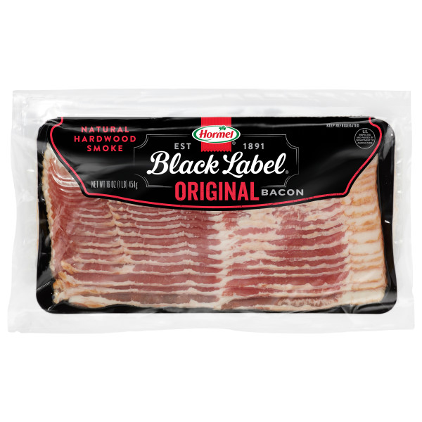 HORMEL(r) BLACK LABEL(r) Bacon, 12/1lb. . C1C1 - Front Center In Package (Hi Res)