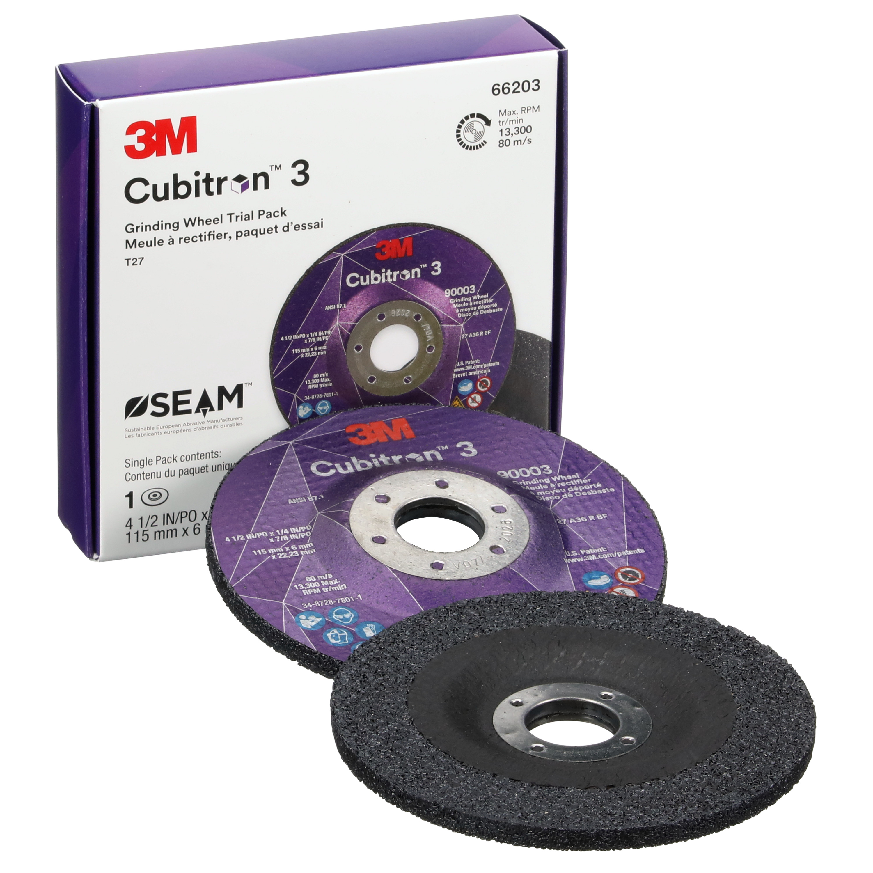 SKU 7100317727 | 3M™ Cubitron™ 3 Depressed Center Grinding Wheel