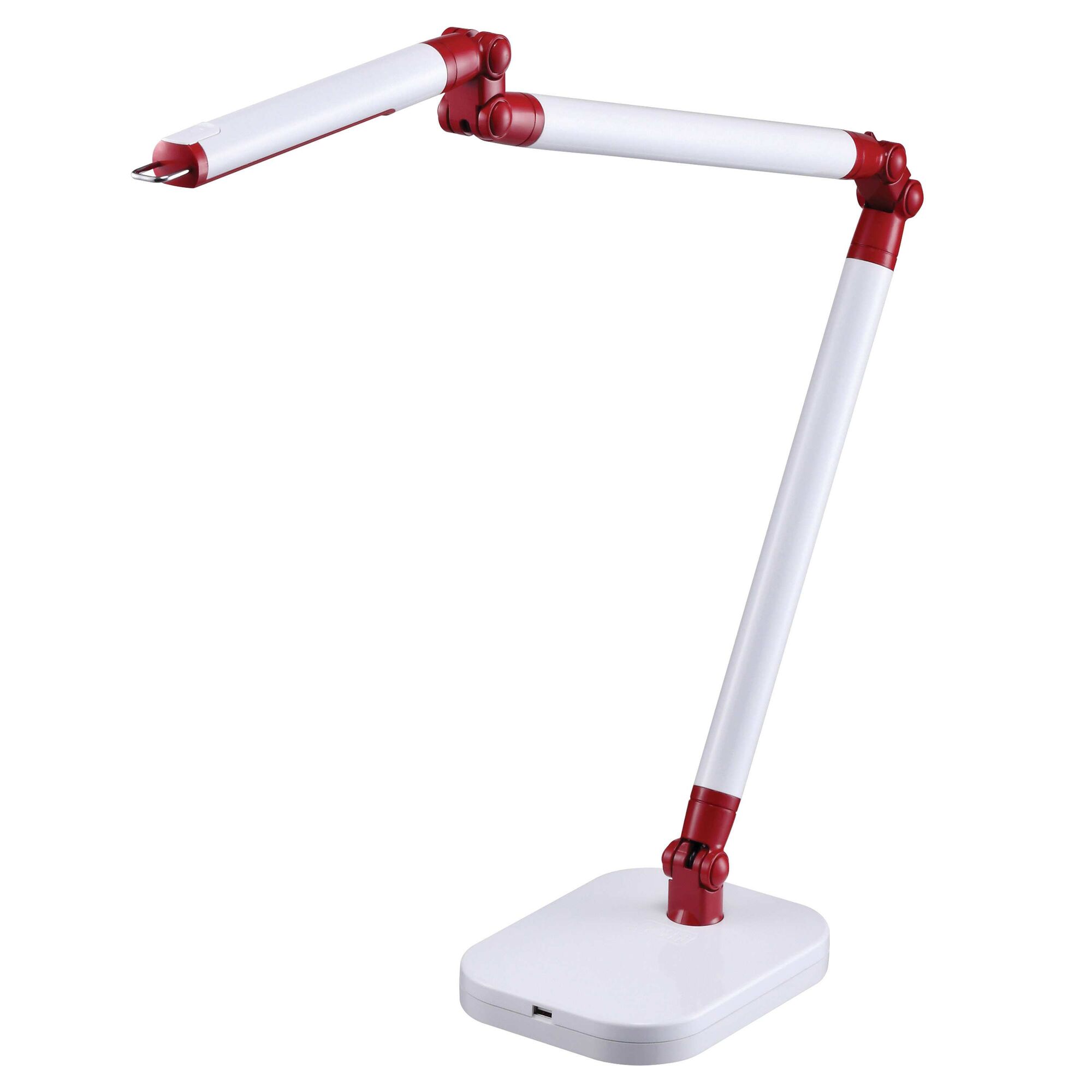 Ultra Reach Light Emitting Diode Desk Lamp White Red.