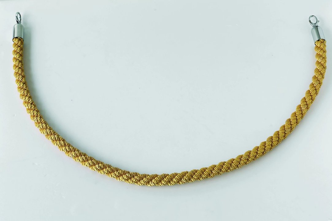 150 cm gold belt with chromium-plated ends