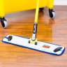 Rubbermaid Commercial, HYGEN™, Microfiber Hook & Loop Mop, 18"W, Blue