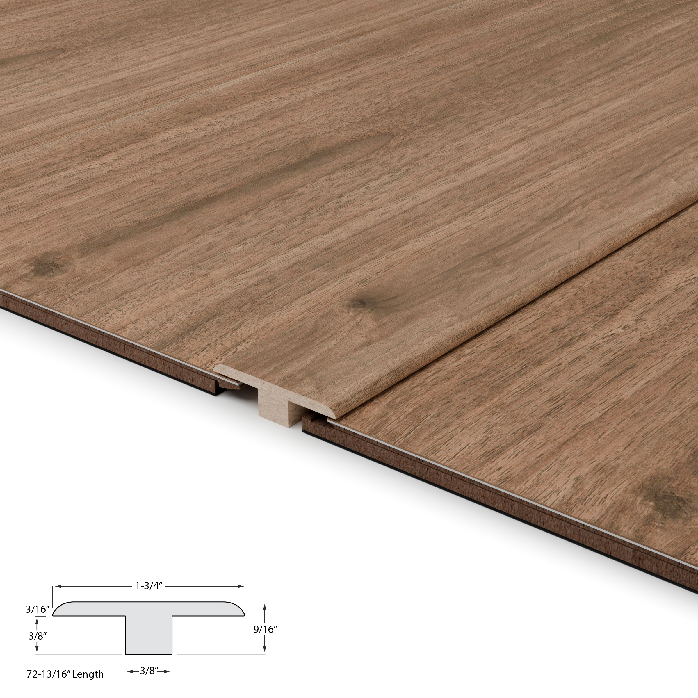 Misty Wood Walnut T-Mold 12mm view 3