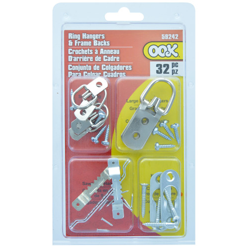 OOK Zinc Ring Hanger and Frame Back Kit