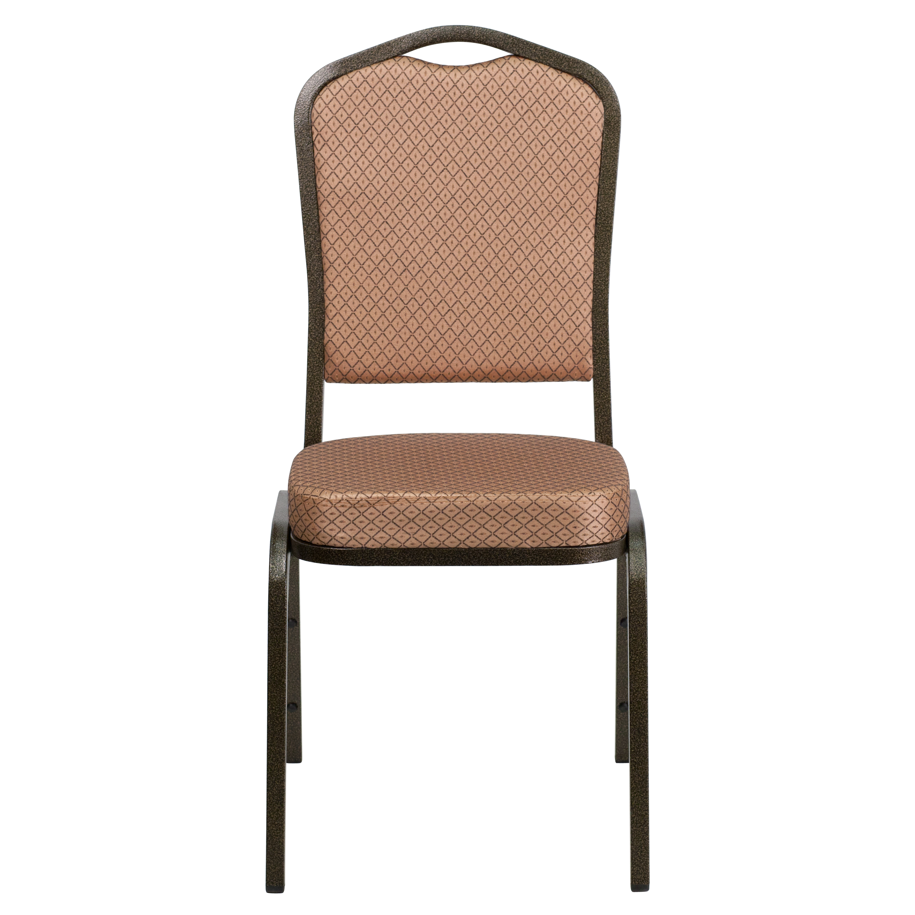 HERCULES Series Crown Back Stacking Banquet Chair in Black Vinyl - Black Frame