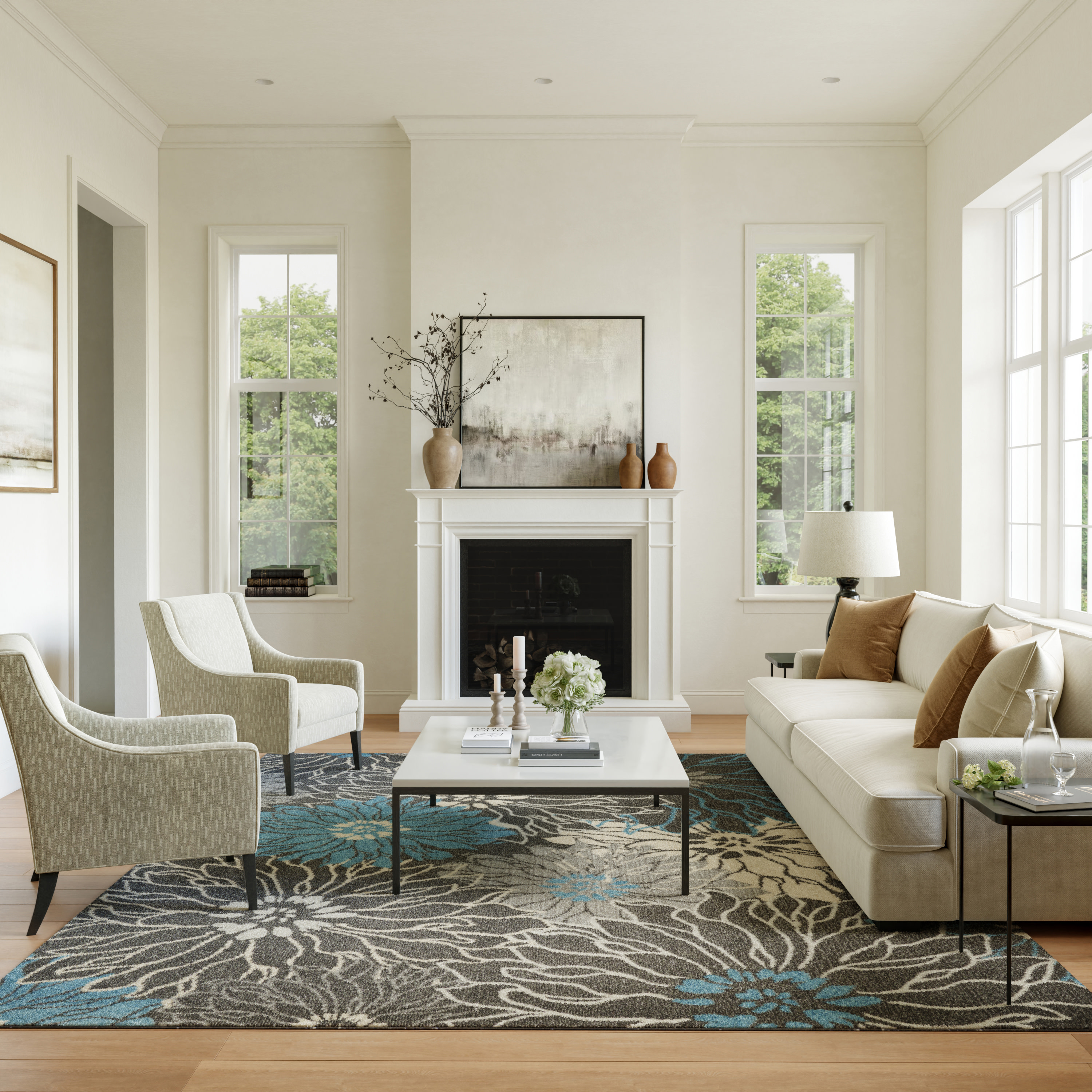 Nourison Passion 9' x 12' Charcoal Blue Contemporary Indoor Rug
