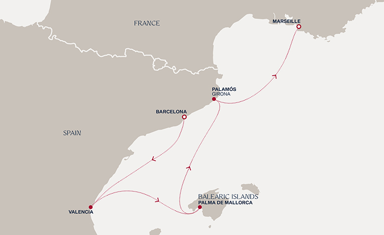 Itinerary map