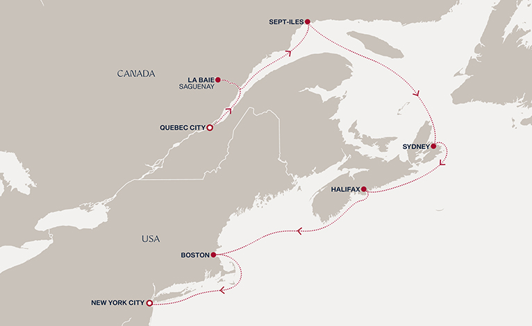 Itinerary map