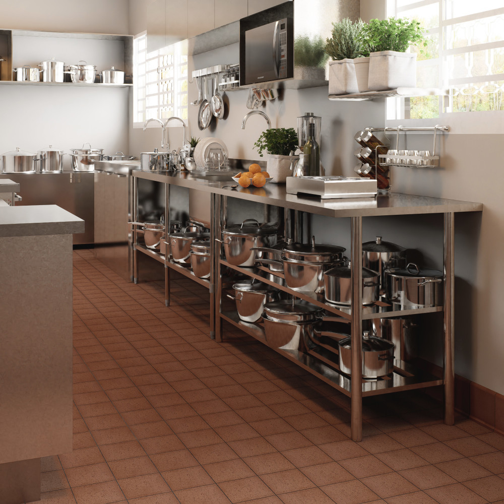 Lincoln Quarry Abrasive Mayflower Red 6 in. x 6 in. Ceramic Floor and Wall Tile