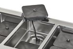 Two-well 120-volt modular drop-in dry induction hot well
