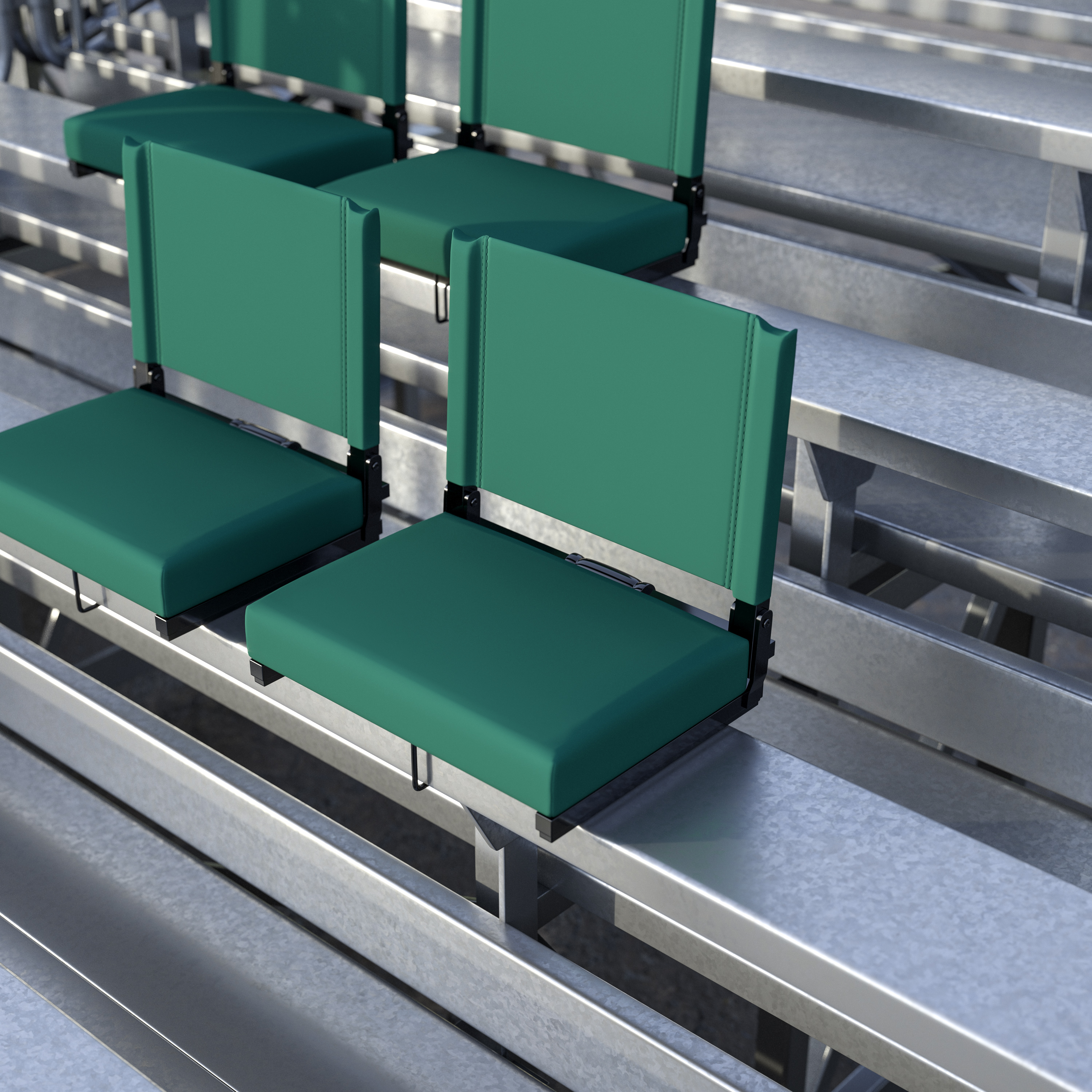 Juego de 2.500 lb. Silla de estadio ligera clasificada con asiento ultra acolchado, azul marino... - Imagen 62 de 175