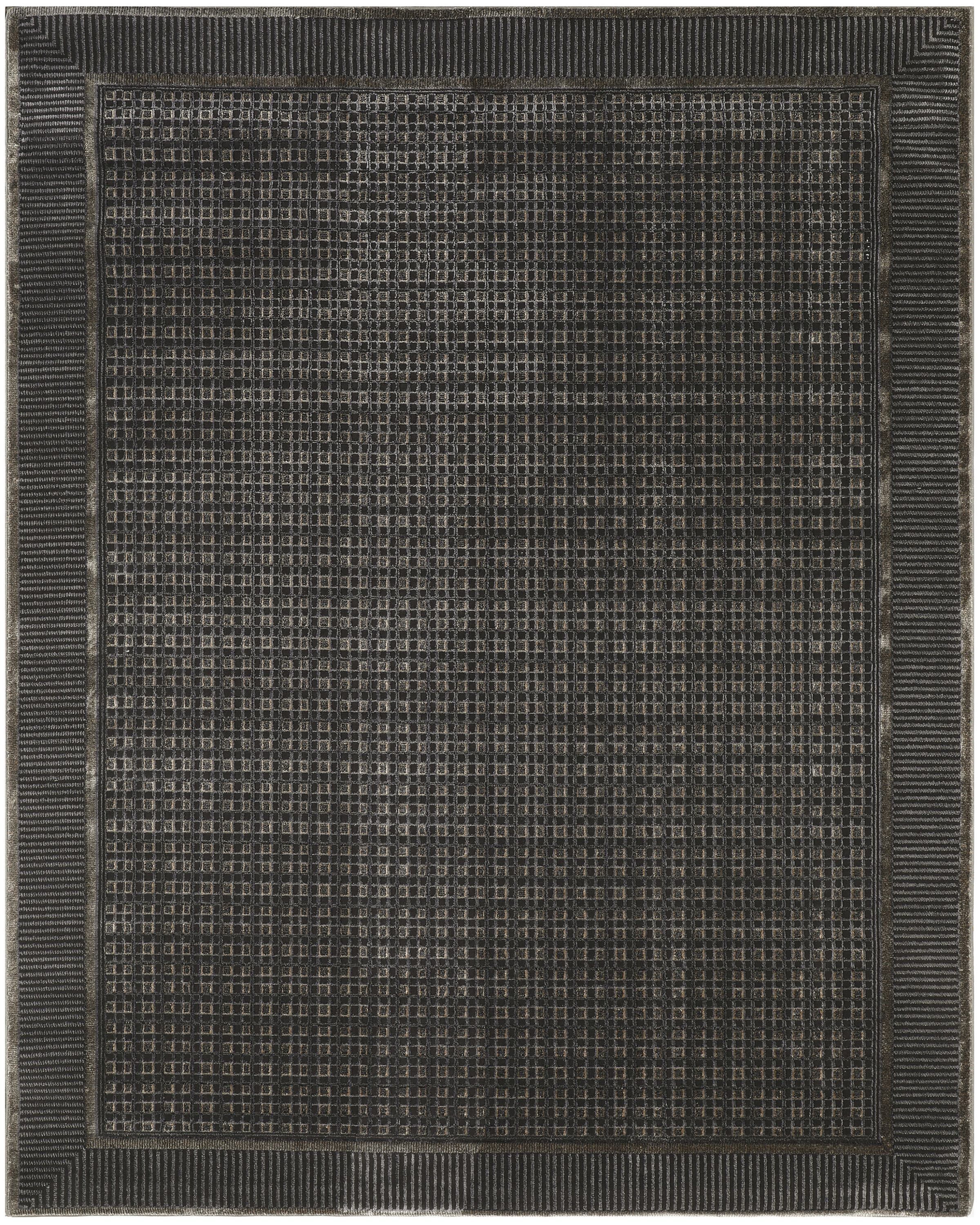 Nourison Nordic 8' x 10' Black Taupe Art Deco Indoor Rug