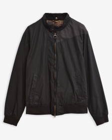 Barbour Re-Loved Royston Waxed Jacket - Size M Black