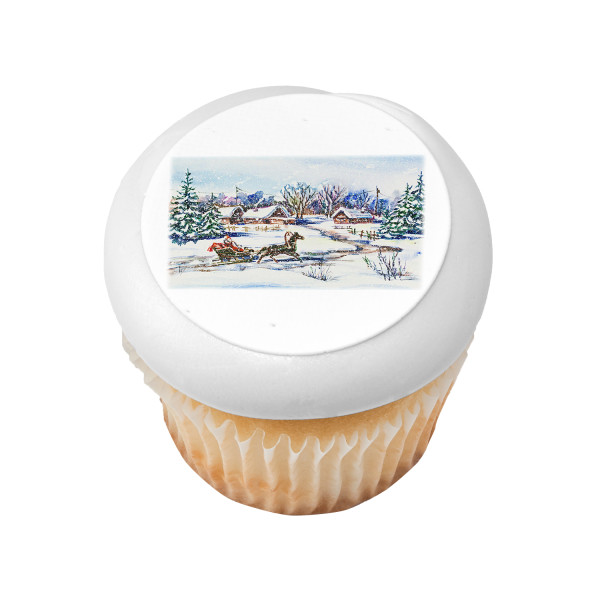 Sleigh Bells Ringing PhotoCake® Edible Image®