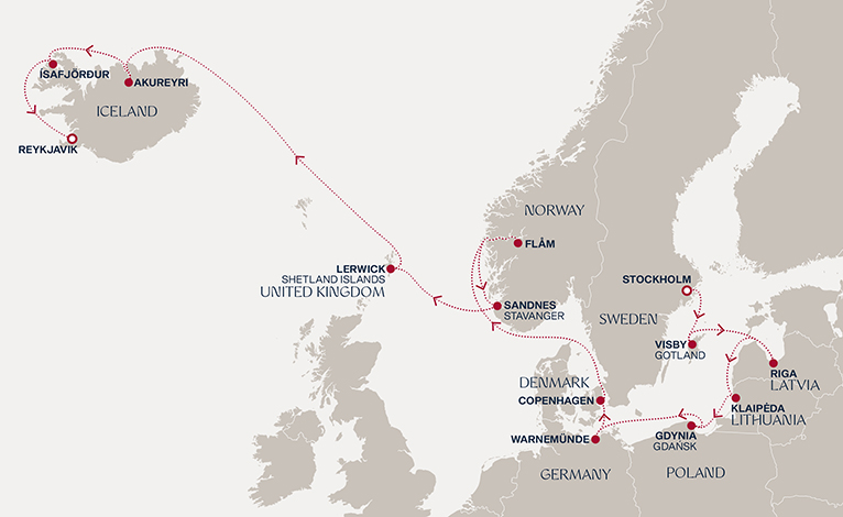 Itinerary map
