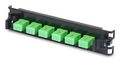 FX ECX Frame Plastic/Zirconia-Ceramic Singlemode - OS2 6-Port SC Simplex APC Green/Black 1.390 L x 1.300 H x 6.340 W in.