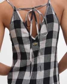 Maya Mini Dress Ecru/Black