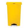 Rubbermaid Commercial, Streamline, Step-On, 13 gal, Resin, Yellow, Rectangle, Receptacle