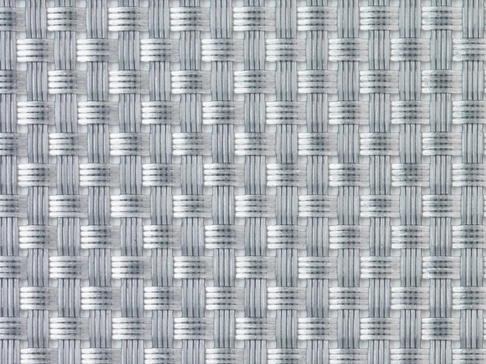 Set de table maille épaisse en PVC et polyester de 45 x 30 cm en Argent