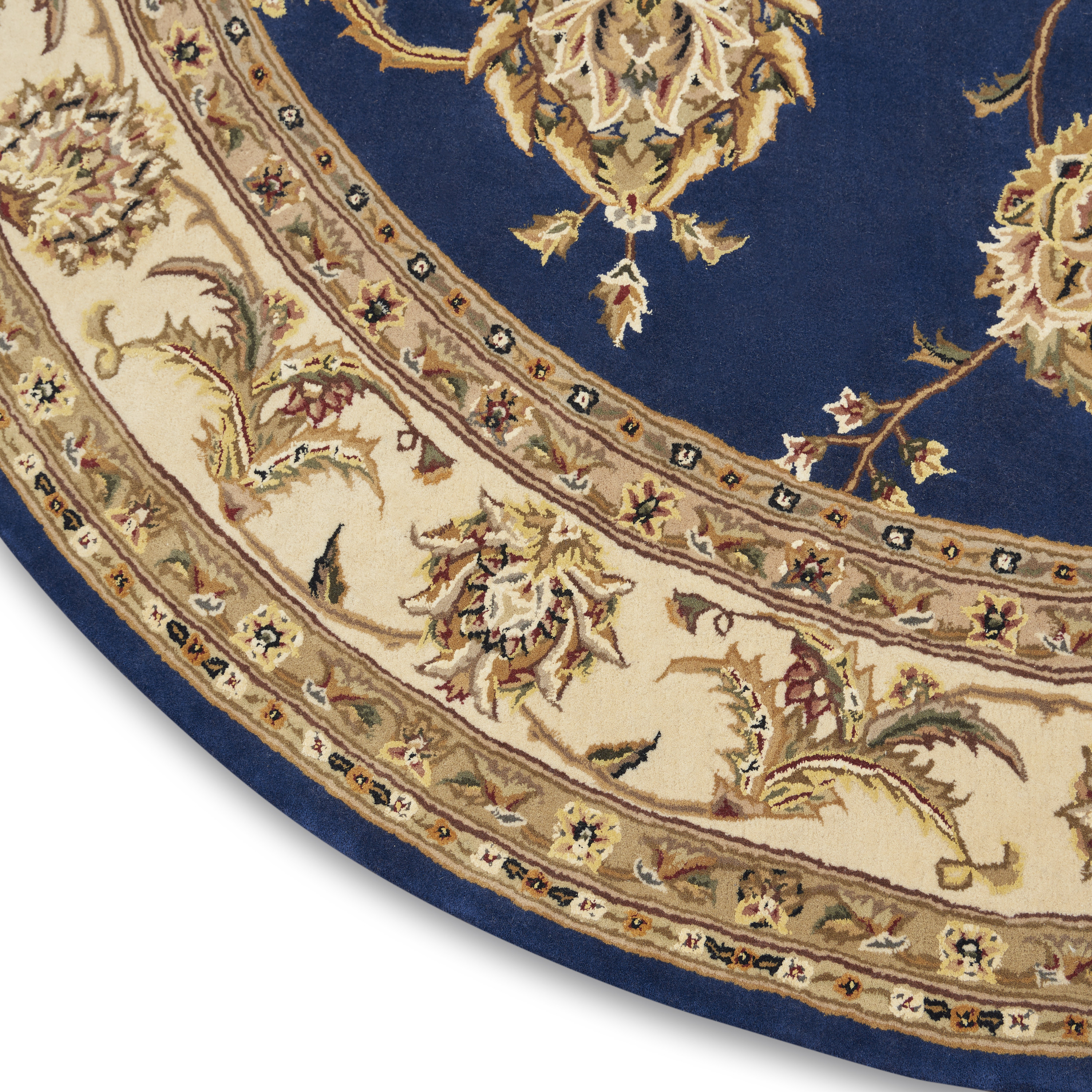 Nourison Nourison 2000 6' x Round Navy Traditional Indoor Rug