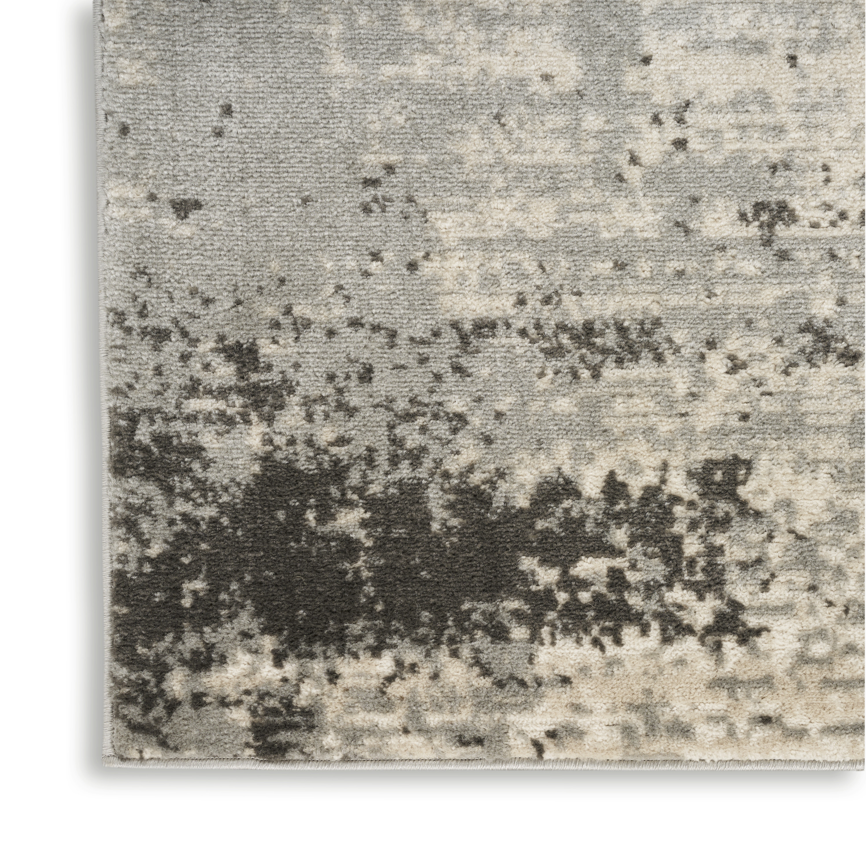 Nourison Serenity Home 9' x 12' Ivory Grey Modern Indoor Rug