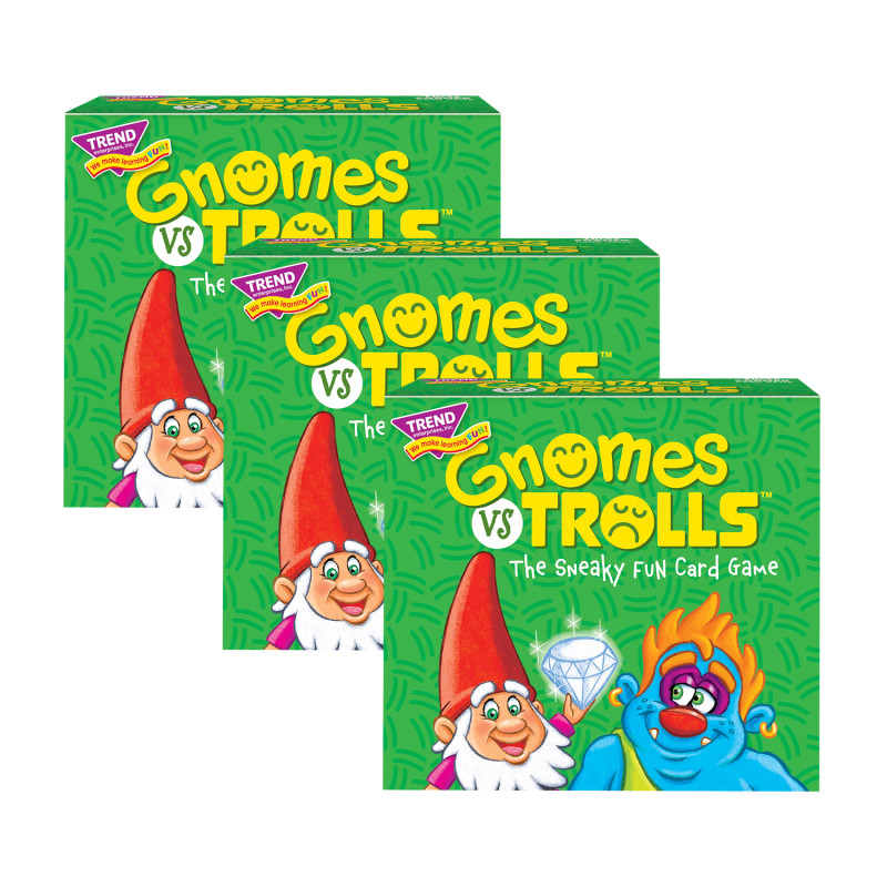GNOMES vs TROLLS™ Three Corner™ Card Game, Pack of 3