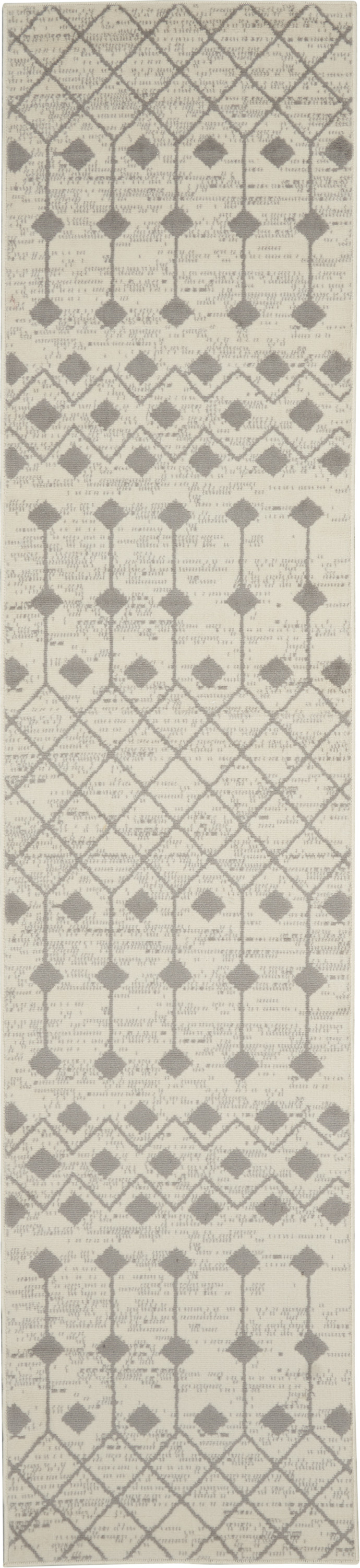 Nourison Grafix 2'3" x 10' Ivory/Grey Bohemian Indoor Rug