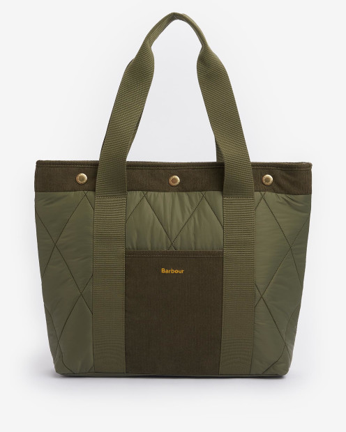 Healy Quilted Tote Bag Olive