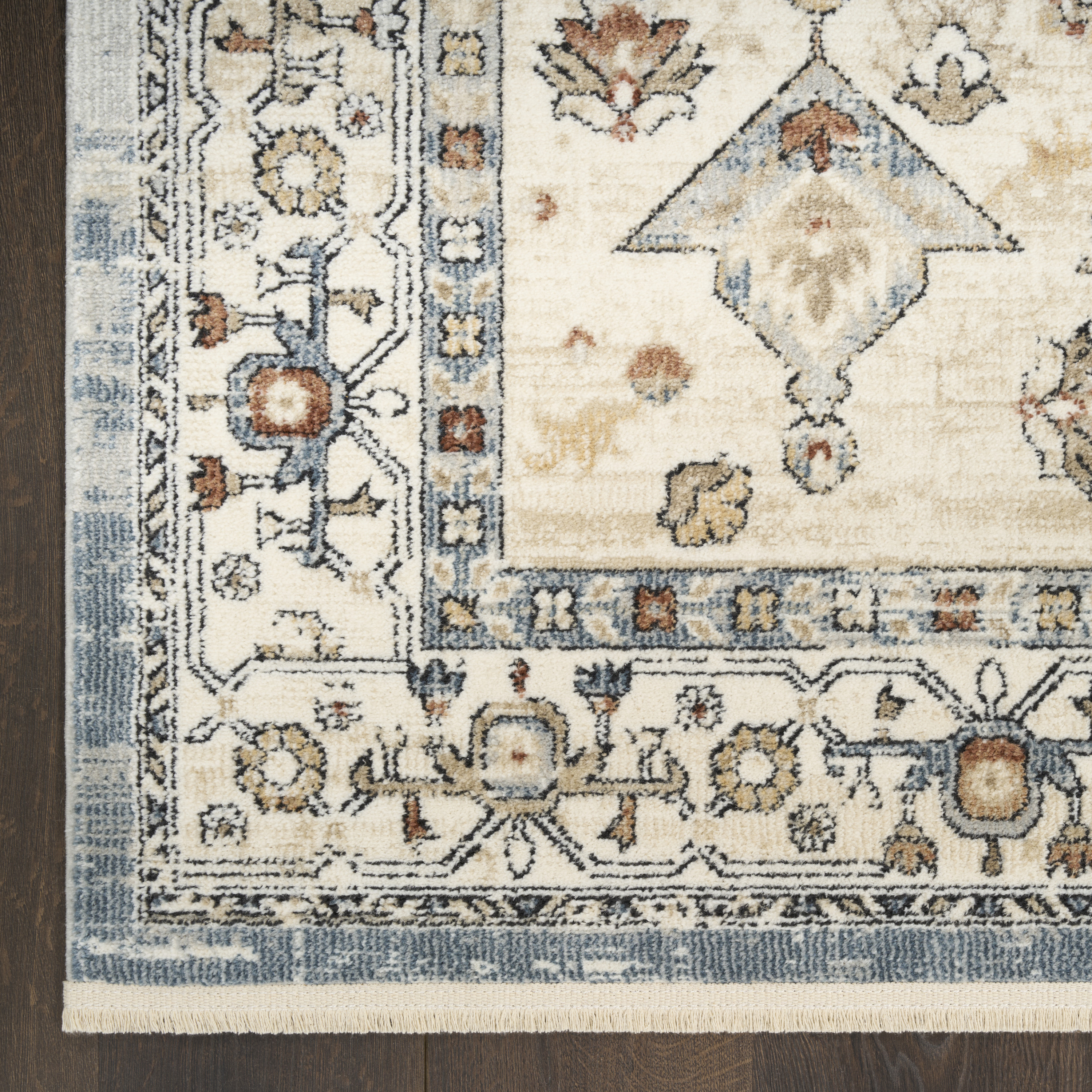 Nourison Pardis 5'3" x 7' Blue Taupe Vintage Indoor Rug