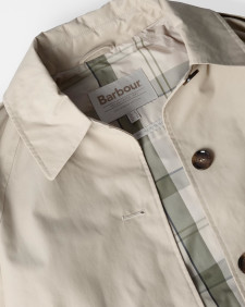 Maia Showerproof Trench Coat Light Sand/Rosemary Tartan