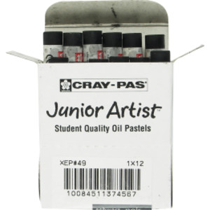Cray-Pas Junior Artist Oil Pastels, Black, 12-Pack