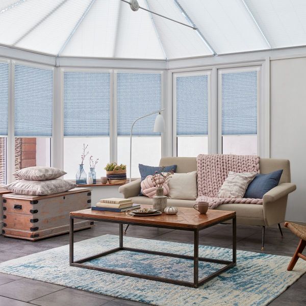 Ovie China Blue Pleated blind