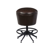 Ale House Gathering Stool with Metal Base and Upholstered Swivel Seat - S232-220