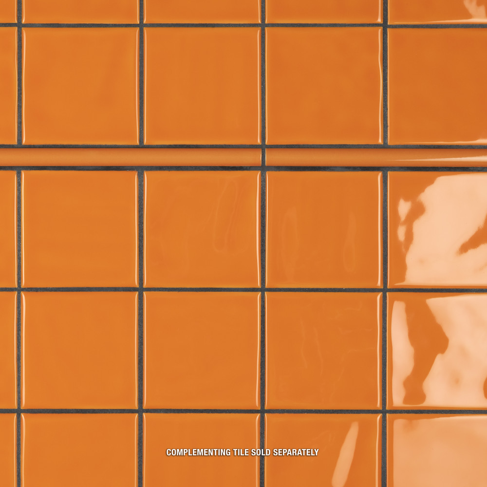 Twist Square Orange Sunset 11-3/4 in. x 11-3/4 in. Ceramic Mosaic Tile