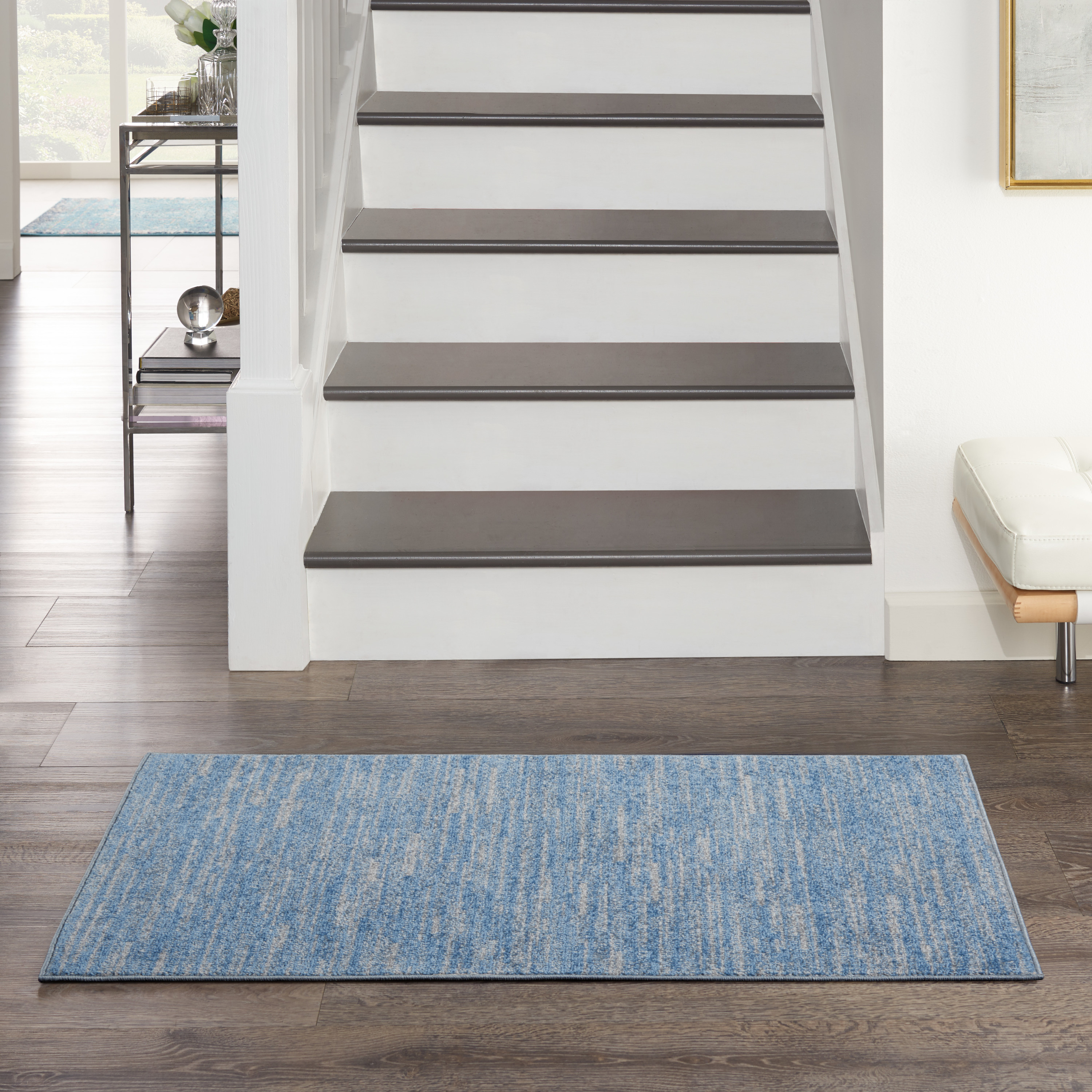 Nourison Nourison Essentials 2' x 4' Blue Grey Outdoor Rug