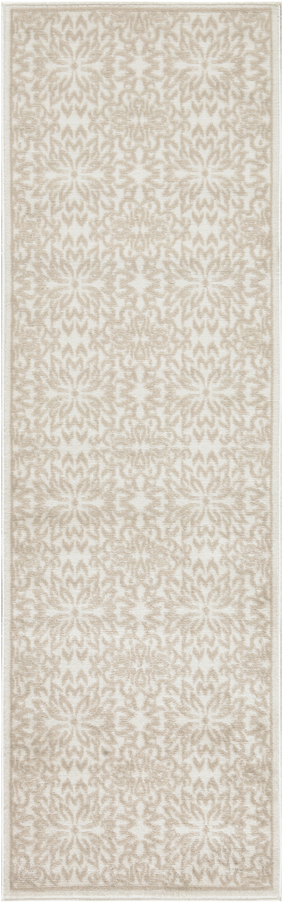 Nourison Jubilant 2' x 6' Ivory Beige Farmhouse Indoor Rug