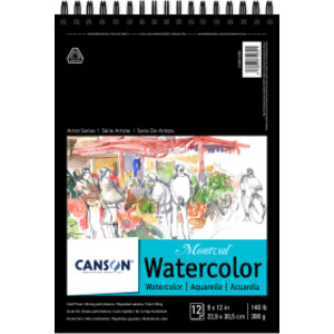 Artist Series Montval Watercolor Pad, Top Wire Binding, 12 Sheet, 9x12 inch, 1 Count