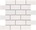 Skyline Arctic 12×12 Beveled Brick Mosaic Glossy