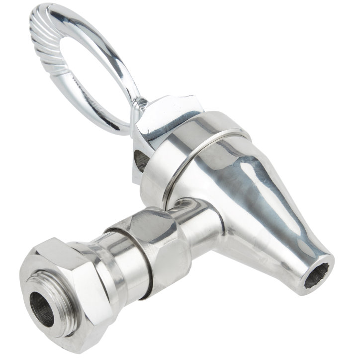 Replacement stainless steel spigot with chrome handle for New York, New York for 2-gallon cold beverage dispenser